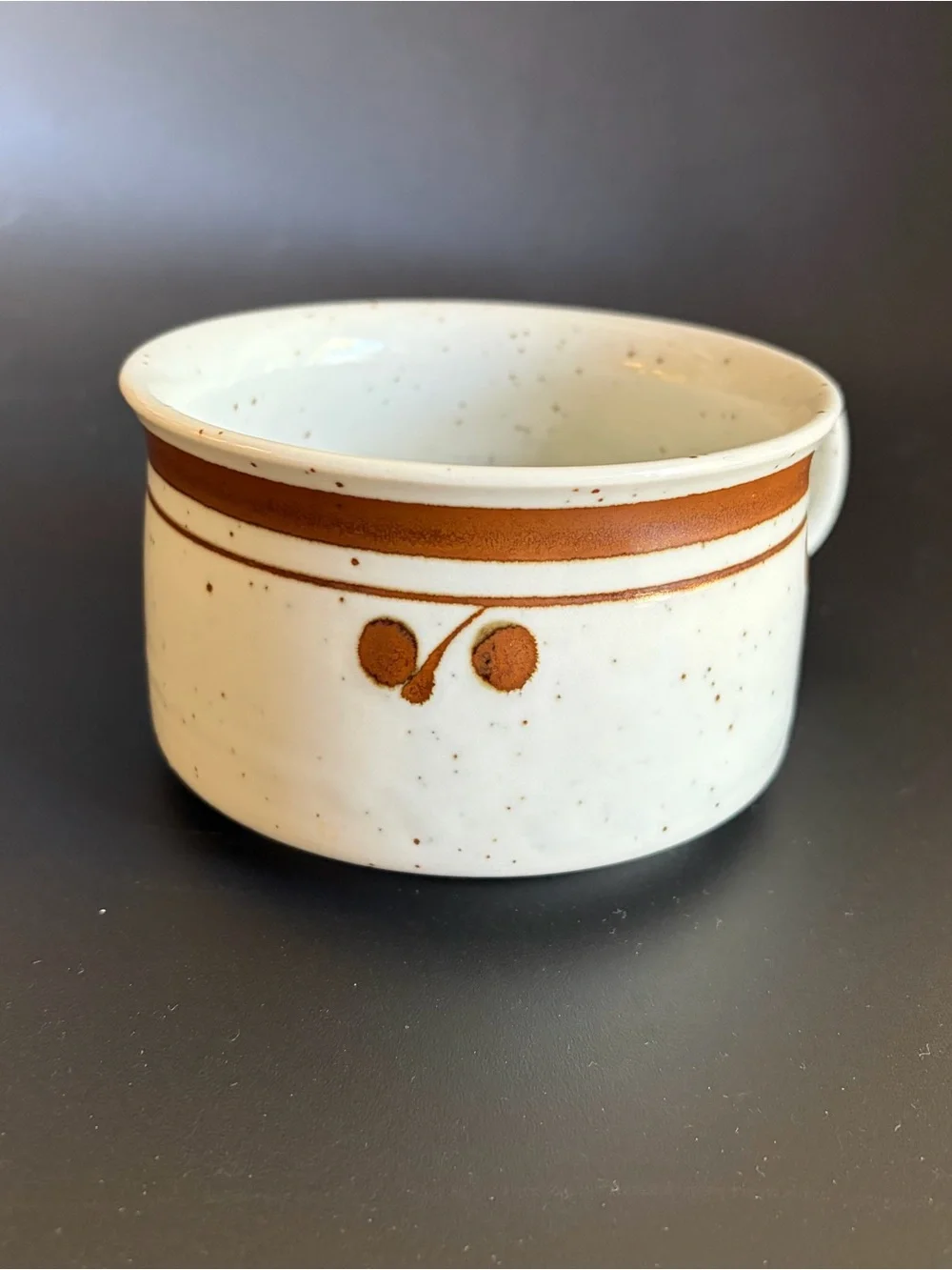 Vintage Otagiri stoneware speckled soup or chili mug